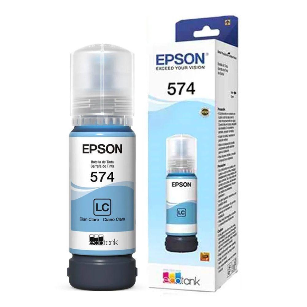 Tinta Epson T574120al T574120 T574 574 Light Ciano Original L8050 L18050 L 8050 L 18050 70ml - 1