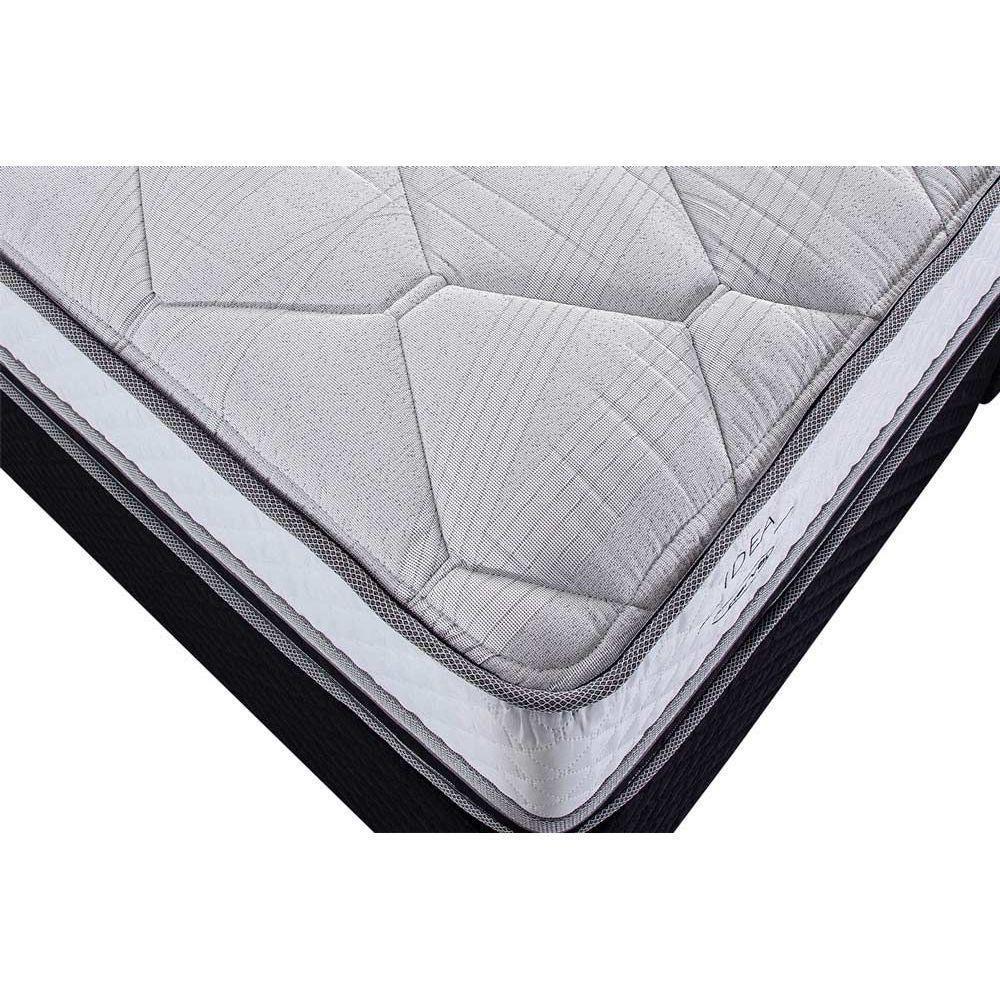 Cama Box Baú Queen: Colchão Molas Ensacadas Herval La Playa C1634 + Base Crc Suede Gray (158x198x28) - 4