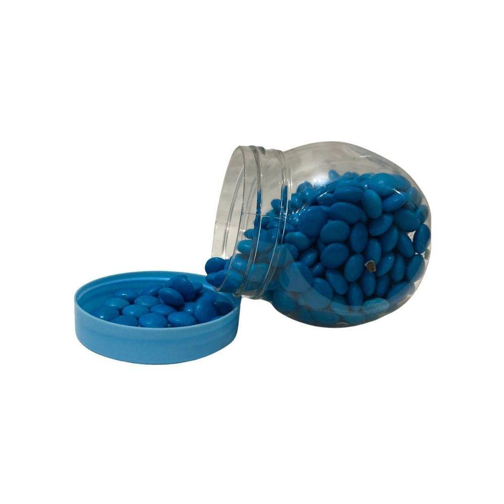 Pote Mini Baleiro De Plástico Transparente Com Tampa 6 X 5,5 Cm Cor Azul - 3