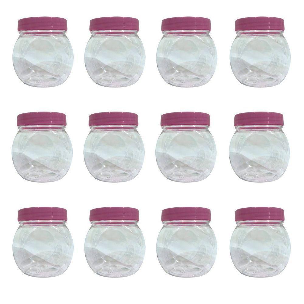 Pote Mini Baleiro De Plástico Transparente Com Tampa 6 X 5,5 Cm Cor Azul - 6