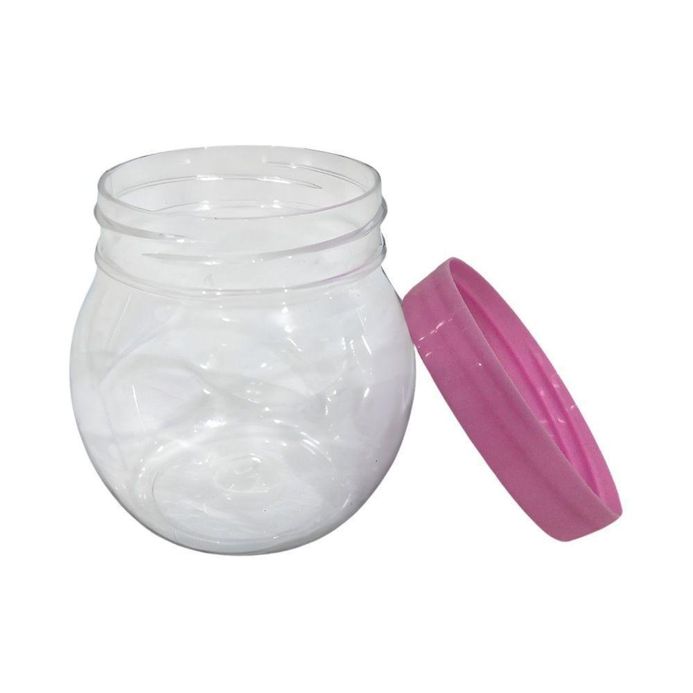 Pote Mini Baleiro De Plástico Transparente Com Tampa 6 X 5,5 Cm Cor Azul - 9