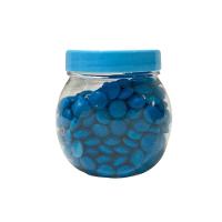 Pote Mini Baleiro De Plástico Transparente Com Tampa 6 X 5,5 Cm Cor Azul