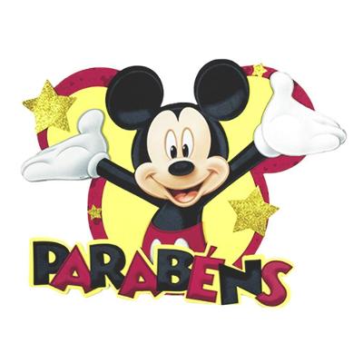 Painel De Aniversário Do Mickey Parabéns