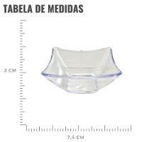 Mini Gourmet Quadrado 90 Ml - 7,5cm X 3cm Cor Transparente - 5