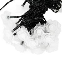 Grinalda Cordão Luzes Solares Rosas Dourada Jardim 20 Leds - 5