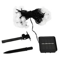 Grinalda Cordão Luzes Solares Rosas Dourada Jardim 20 Leds - 6