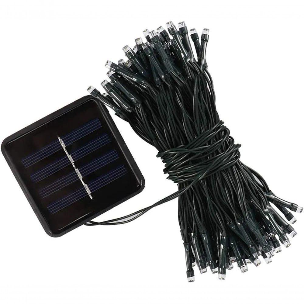 Pisca Cordão Lâmpadas Luzes Solar Leds Amarela De Natal 10m - 1