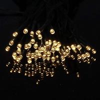 Pisca Cordão Lâmpadas Luzes Solar Leds Amarela De Natal 10m - 2