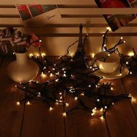 Pisca Cordão Lâmpadas Luzes Solar Leds Amarela De Natal 10m - 3