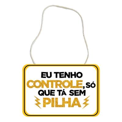 Plaquinha Divertida Em Eva - Controle Sem Pilha