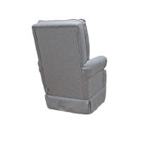 Poltrona De Amamentação Balanço Ellen Com Puff Veludo Cinza Escuro - Lg Decor Baby - 1