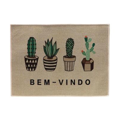Tapete De Porta Estampado Bem Vindo Berlim