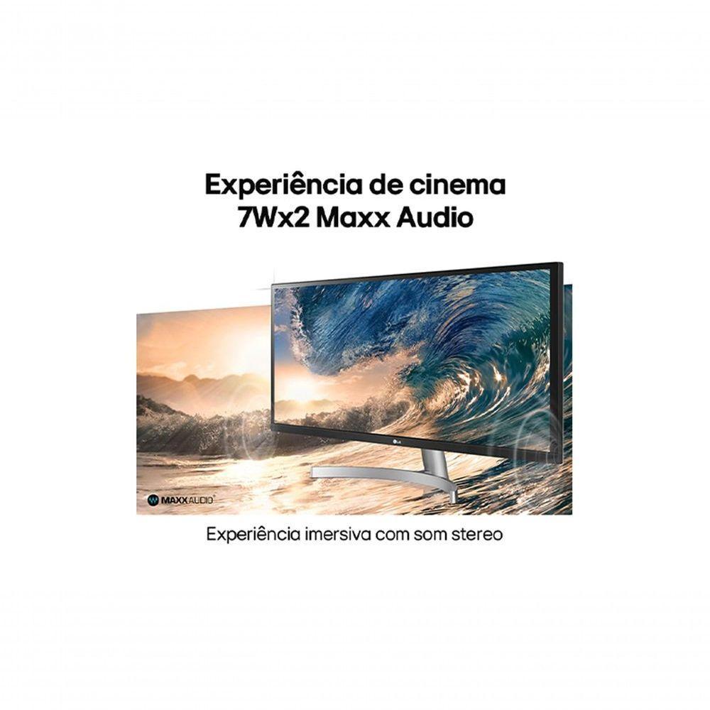 Monitor LG Ultrawide™ 29WQ600B-W Tela IPS De 29 21:9 USB-C 7Wx2 MaxxAudio® 1ms (MBR) 100Hz AMD FreeSync™ sRGB 99% HDR10 - 9