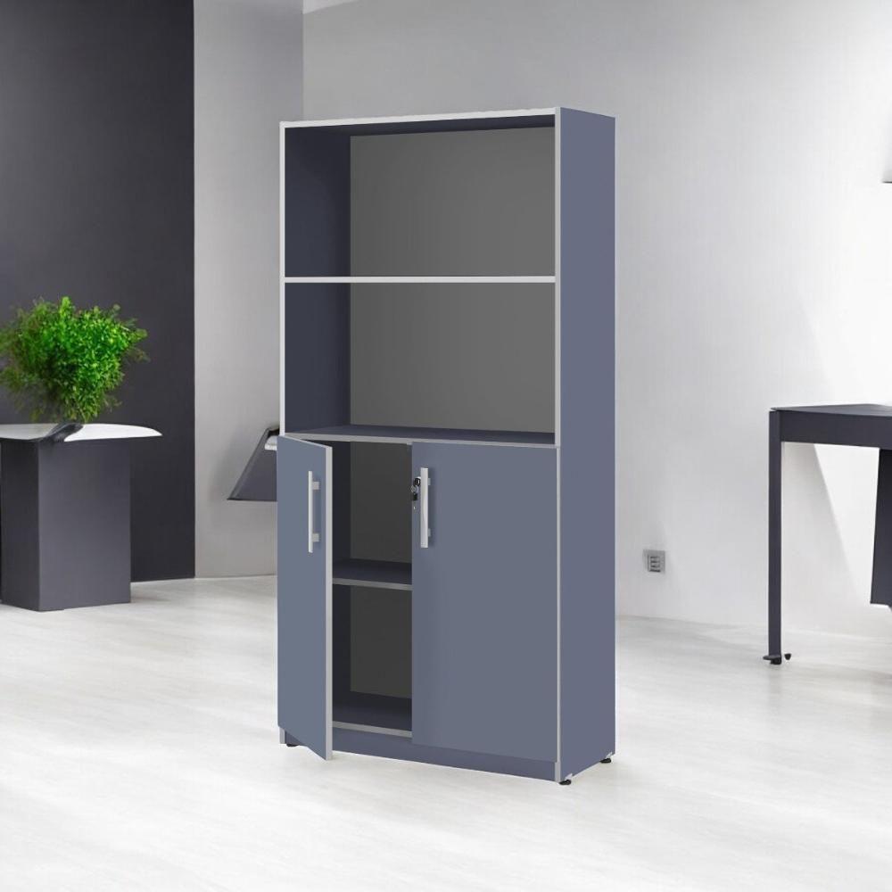 Armário Estante Com Prateleiras Light Azul - 1