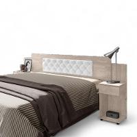 Cabeceira Ajustável Bruna Amarula Com Capitonê Branco - 2