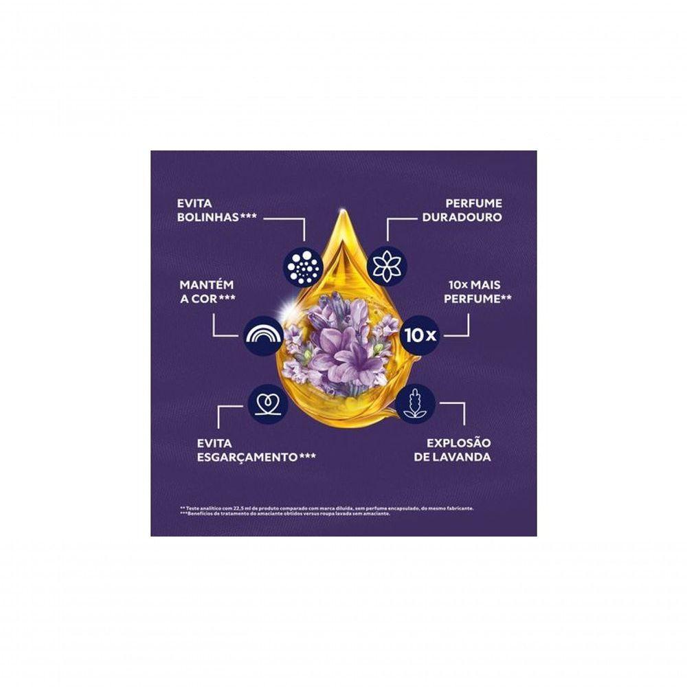 Amaciante De Roupas Comfort Concentrado Lavanda Refil 900ml - 5