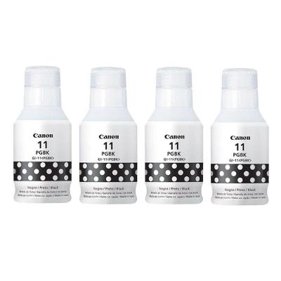 Kit Tinta Canon Gi-11 Gi11 G11 4un Preto P/impressora G3160 G2160 G-3160 G-2160