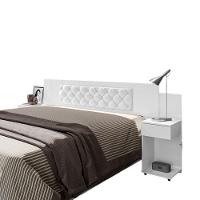 Cabeceira Ajustável Bruna Branca Com Capitonê Branco - 5