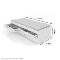 Bicama Bari Branco Com Colchões Gabrielli - 3