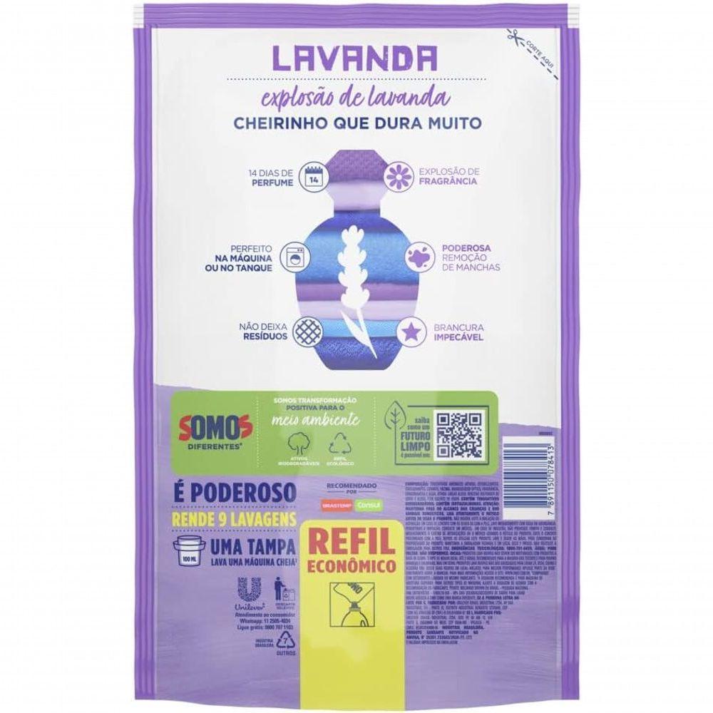 Lava Roupa Omo Sabão Líquido Refil Lavagem Perfeita Lavanda 900ml - 3