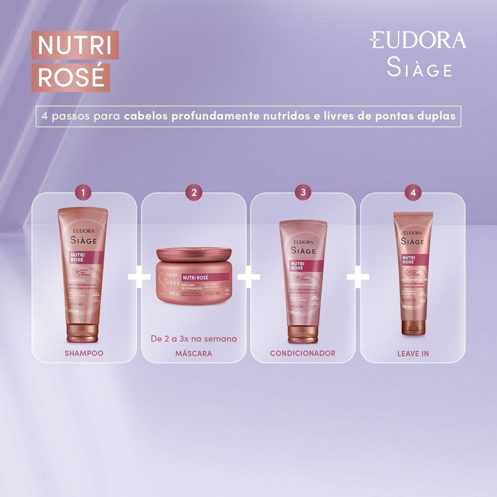 Kit Eudora Siage Promopack Nutri Rose 3 Produtos - Shampoo + Condicionador + Leave-in - 5