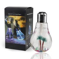 Mini Umidificador Usb Formato Lâmpada Com Luz Led Rgb Difusor Elétrico Portátil 400ml - 1