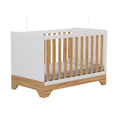 Berço Peroba Popy Retrô Americano Branco C- Amêndoa Infantil Branco-amendoa