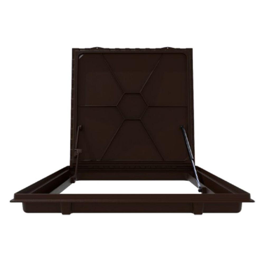 Tampa Casa Maquina 75x75cm Com Rebaixo Para Alumínio Marrom - 4