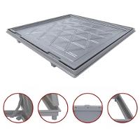 Tampa Casa Maquina 90x90cm Com Rebaixo Para Alumínio Cinza - 3