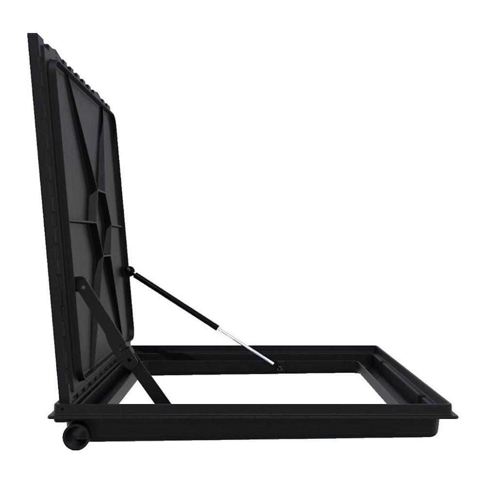 Tampa Casa Maquina 90x90cm Com Rebaixo Para Alumínio Preta - 4