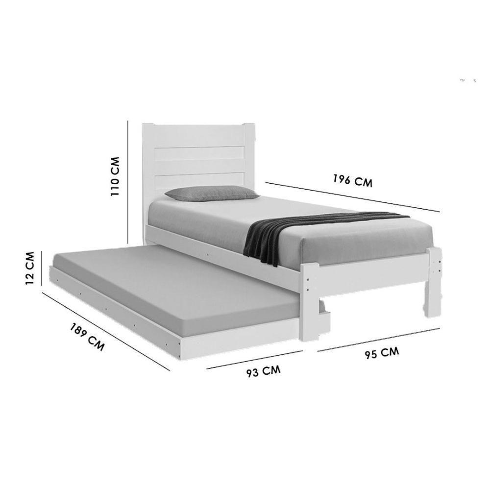Cama Solteiro Lara Imbuia Com Auxiliar Atraente - 3