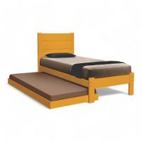 Cama Solteiro Lara Imbuia Com Auxiliar Atraente - 2