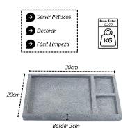 Tábua Pedra Sabão Borda Pé Divisórias Para Servir G 30x20cm - 2