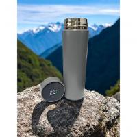 Garrafa Térmica Aço Inox Com Termômetro Digital Led 500ml Cinza - 3