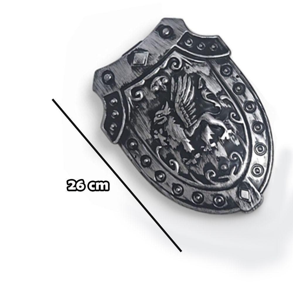 2 Kits Medieval Espada Manopla Escudo Grifo Infantil Jr0955 - 7
