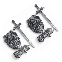 2 Kits Medieval Espada Manopla Escudo Grifo Infantil Jr0955 - 1