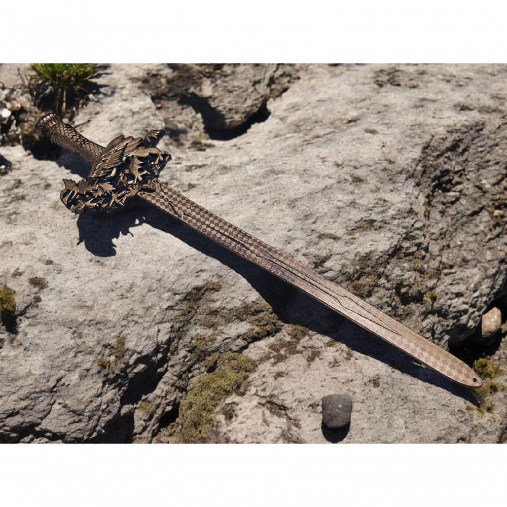 2 Kits Medieval Espada E Mascara Guerreiro De Combate Jr0610 Ouro - 7