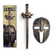 2 Kits Medieval Espada E Mascara Guerreiro De Combate Jr0610 Ouro - 8