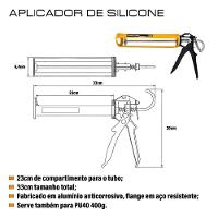 Pistola Aplicador De Silicone Reforçada Profissional Elite - 2