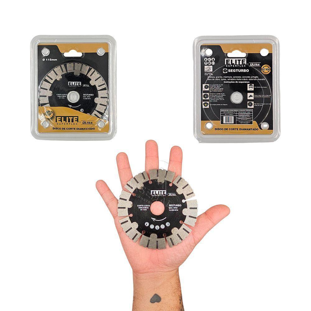 Disco Diamantado Segmentado 115mm Segturbo P/ Concreto Elite - 5