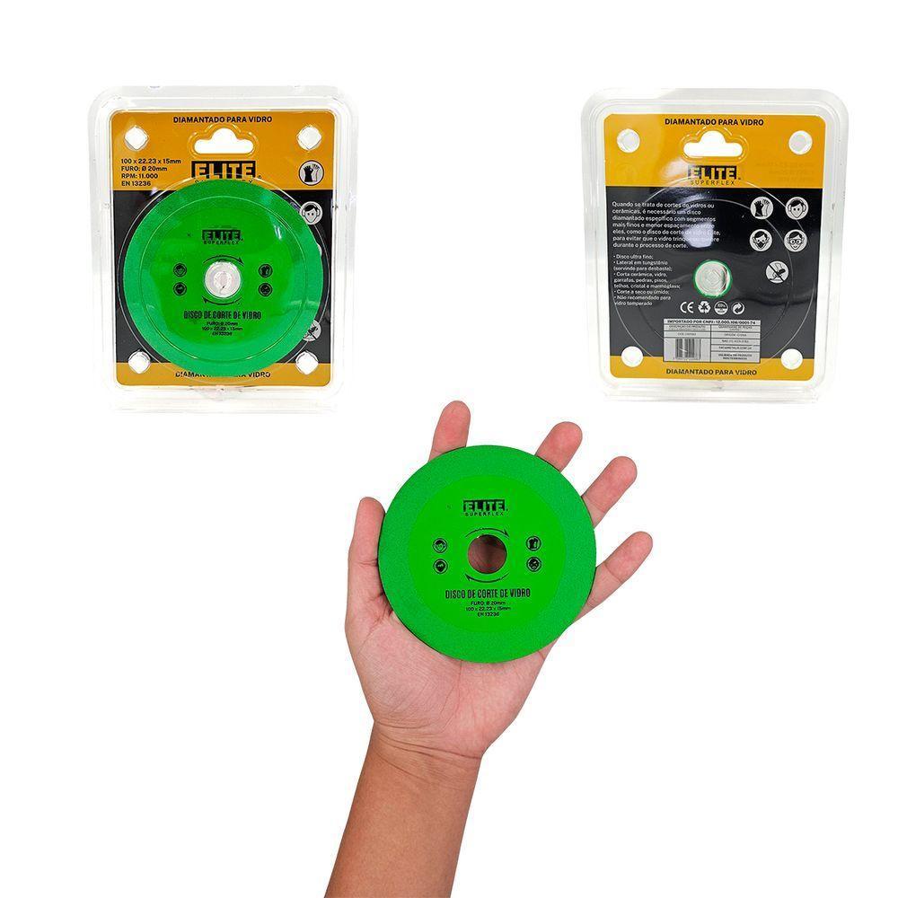 Disco Para Cortar Vidro Piso Espelho Porcelanato 110mm Elite - 8