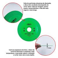 Disco Para Cortar Vidro Piso Espelho Porcelanato 110mm Elite - 7