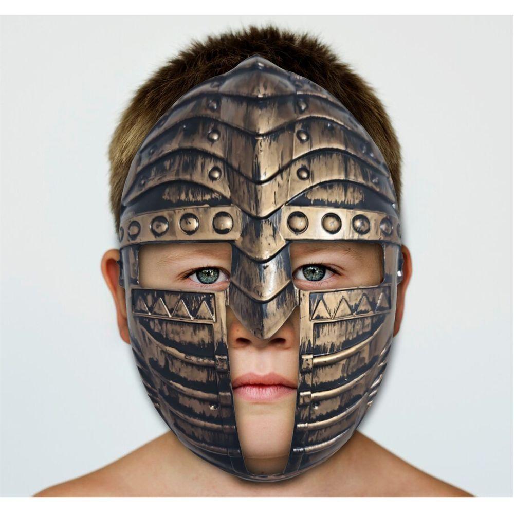 Kit Medieval Espada E Mascara Guerreiro De Combate Jr0610 Ouro - 4