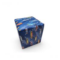 Mini Puff Banqueta Quadrado Cubo Decorativo Courino e Suede Carrinhos Courino - 3