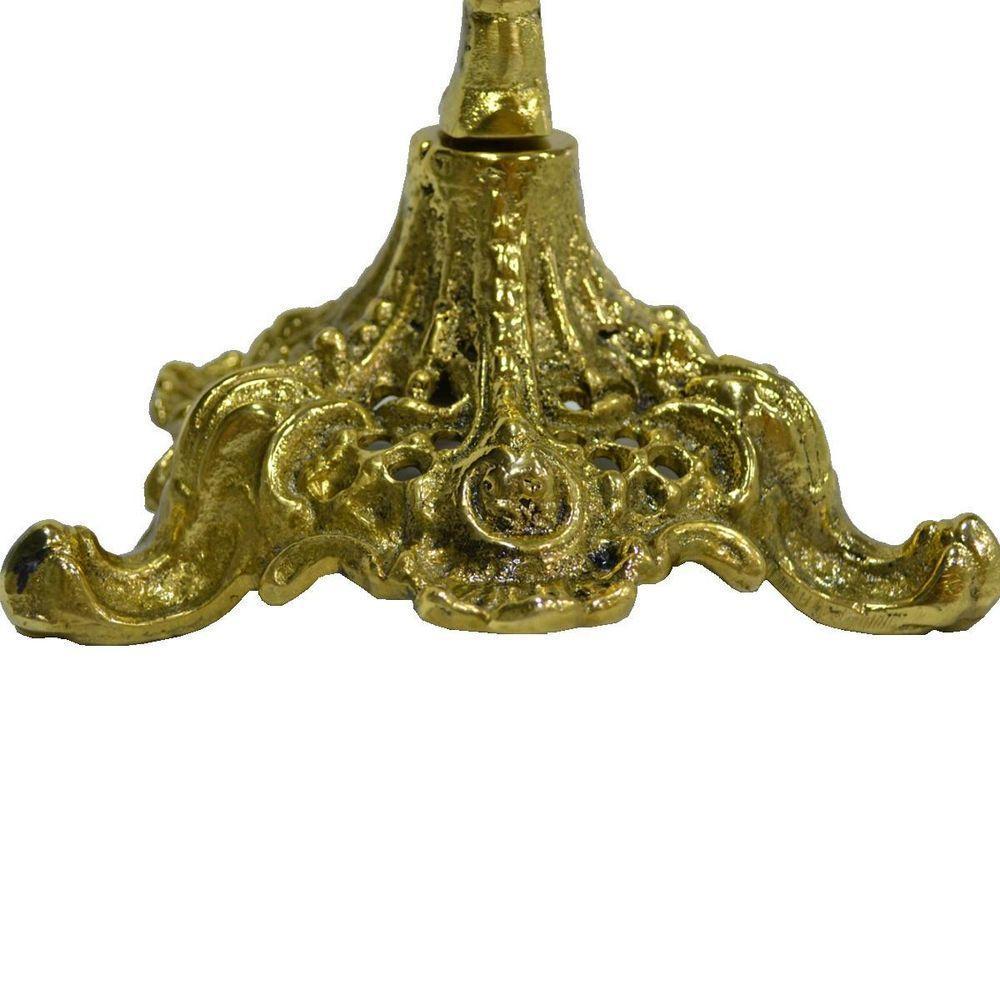 Castiçal De Metal Dourado Ouro Para 07 Velas 30x26x15cm - 3