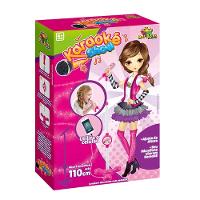 Microfone Karaoke Com Pedestal Use No Celular Musica Menina Cantar Criança - 6