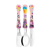 Kit Refeição Infantil Minnie Disney 6 Peças Prato, Tigela, Copo E Talheres - Tuut - 9