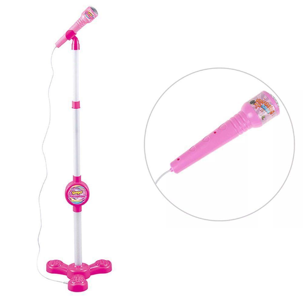 Microfone Karaoke Com Pedestal Use No Celular Cantar Criança Musica Menina - 2