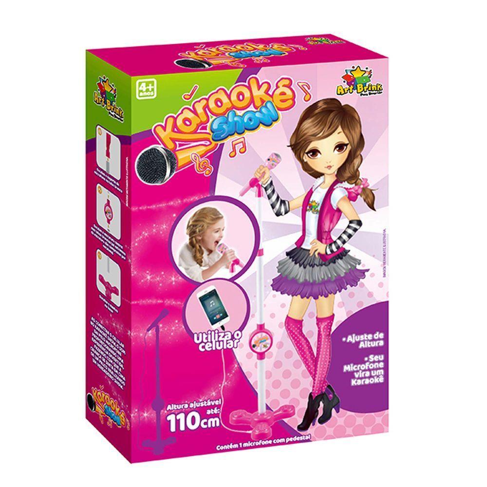 Microfone Karaoke Com Pedestal Use No Celular Cantar Criança Musica Menina - 8