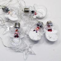 Varal Pisca Decoração Bolas E Estrelas Natal Leds Amarelo 3m - 1